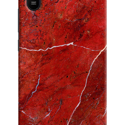 Red Marble Design Redmi 9A/9i Hard Case Back Cover by Casekaro