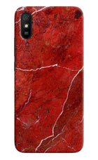 Red Marble Design Redmi 9A/9i Hard Case Back Cover by Casekaro