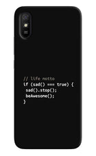 Life Motto Code Redmi 9A/9i Hard Case Back Cover by Casekaro