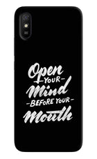 Open Your Mind Before Your Mouth Redmi 9A/9i Hard Case Back Cover by Casekaro