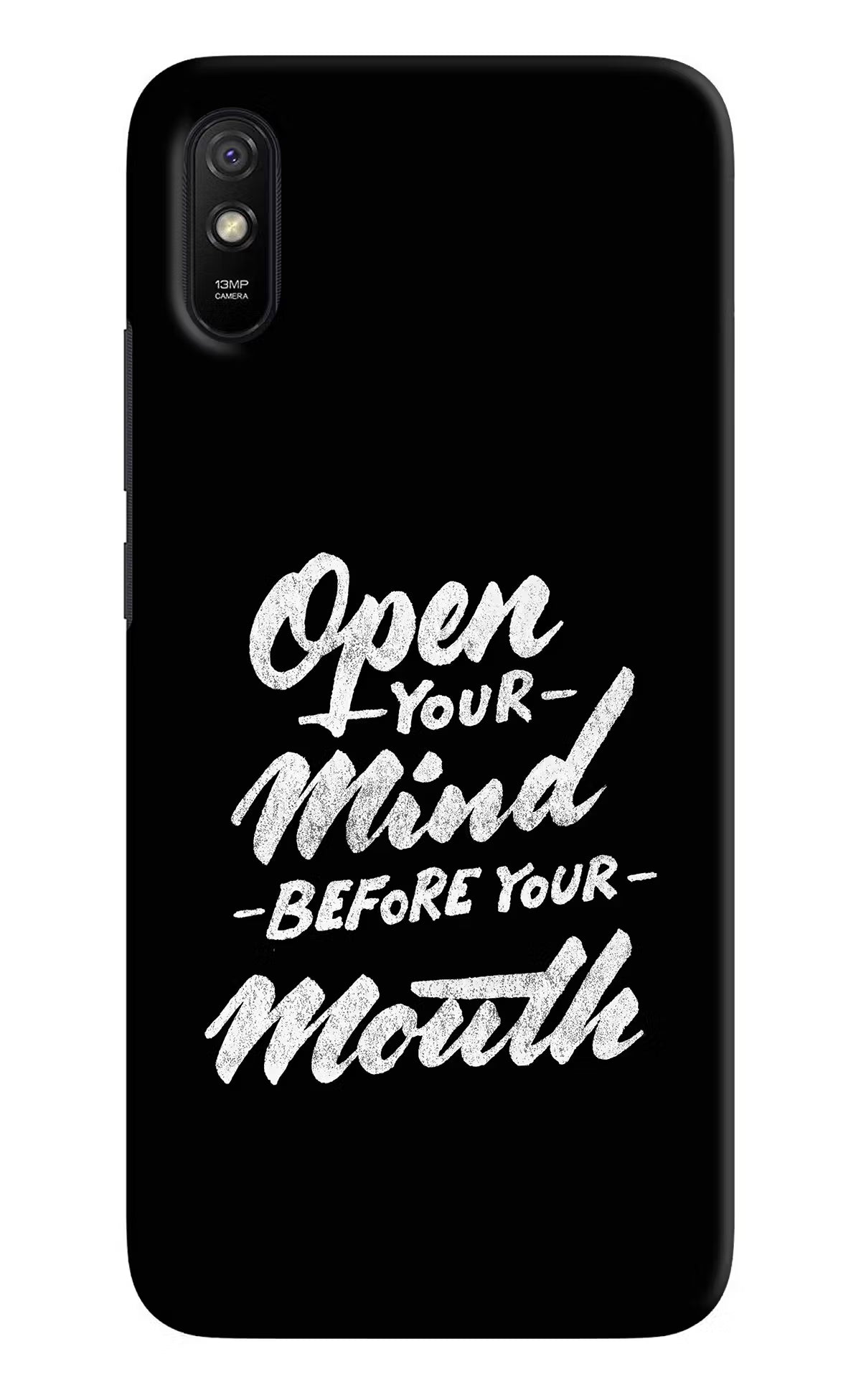 Open Your Mind Before Your Mouth Redmi 9A/9i Hard Case Back Cover by Casekaro