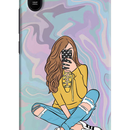 Selfie Girl Redmi 9A/9i Hard Case Back Cover by Casekaro