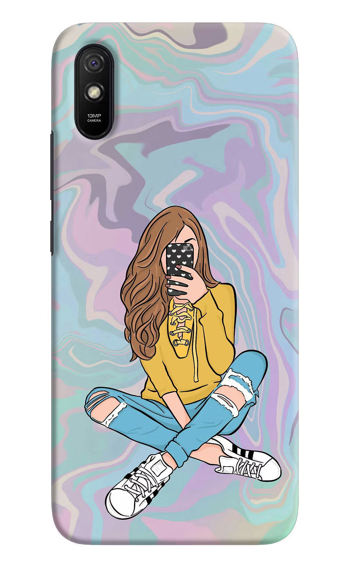 Selfie Girl Redmi 9A/9i Hard Case Back Cover by Casekaro