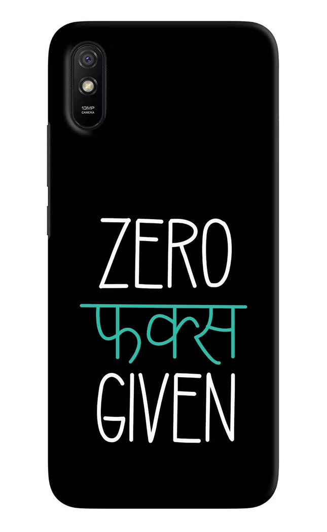 Zero Fucks Given Redmi 9A/9i Hard Case Back Cover by Casekaro