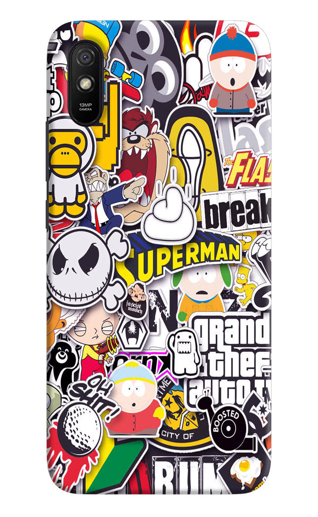 Sticker Bomb Redmi 9A/9i Hard Case Back Cover by Casekaro