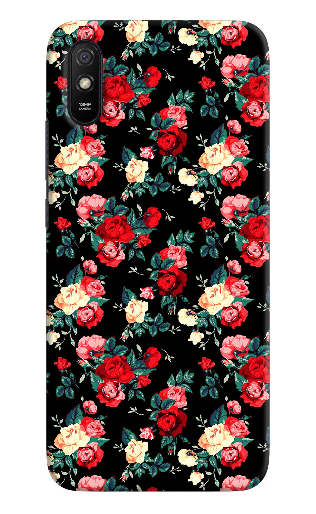 Rose Pattern Redmi 9A/9i Hard Case Back Cover by Casekaro