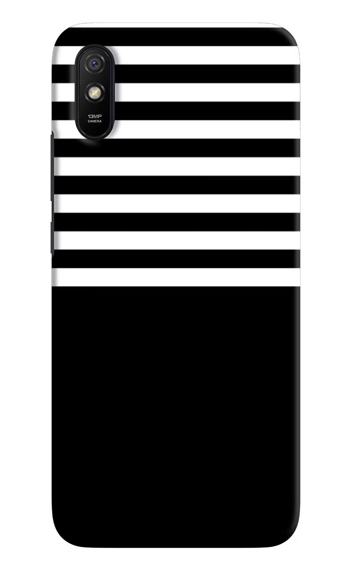 Black and White Print Redmi 9A/9i Hard Case Back Cover by Casekaro