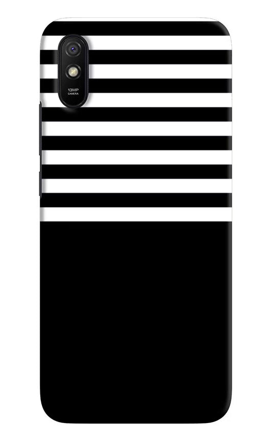 Black and White Print Redmi 9A/9i Hard Case Back Cover by Casekaro