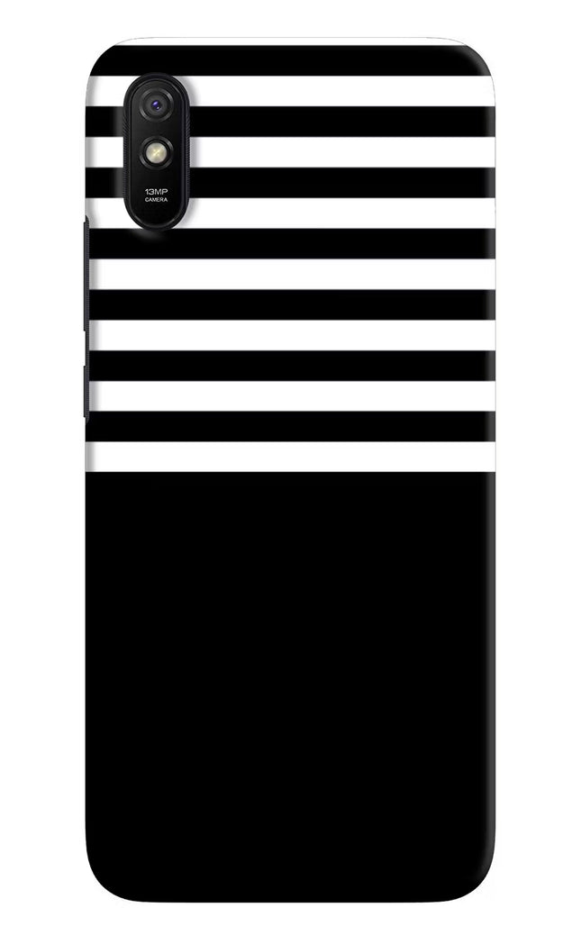 Black and White Print Redmi 9A/9i Hard Case Back Cover by Casekaro