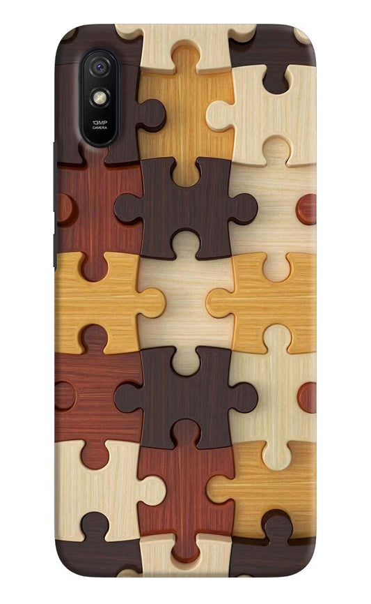 Wooden Puzzle Redmi 9A/9i Hard Case Back Cover by Casekaro