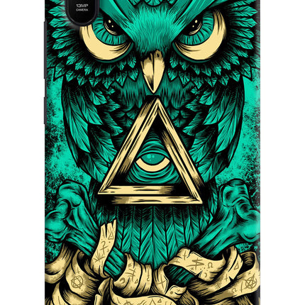 Green Owl Redmi 9A/9i Hard Case Back Cover by Casekaro