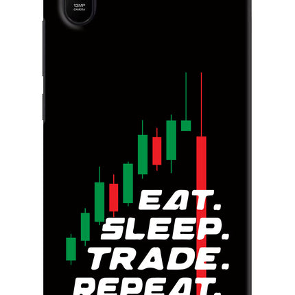 Eat Sleep Trade Repeat Redmi 9A/9i Hard Case Back Cover by Casekaro