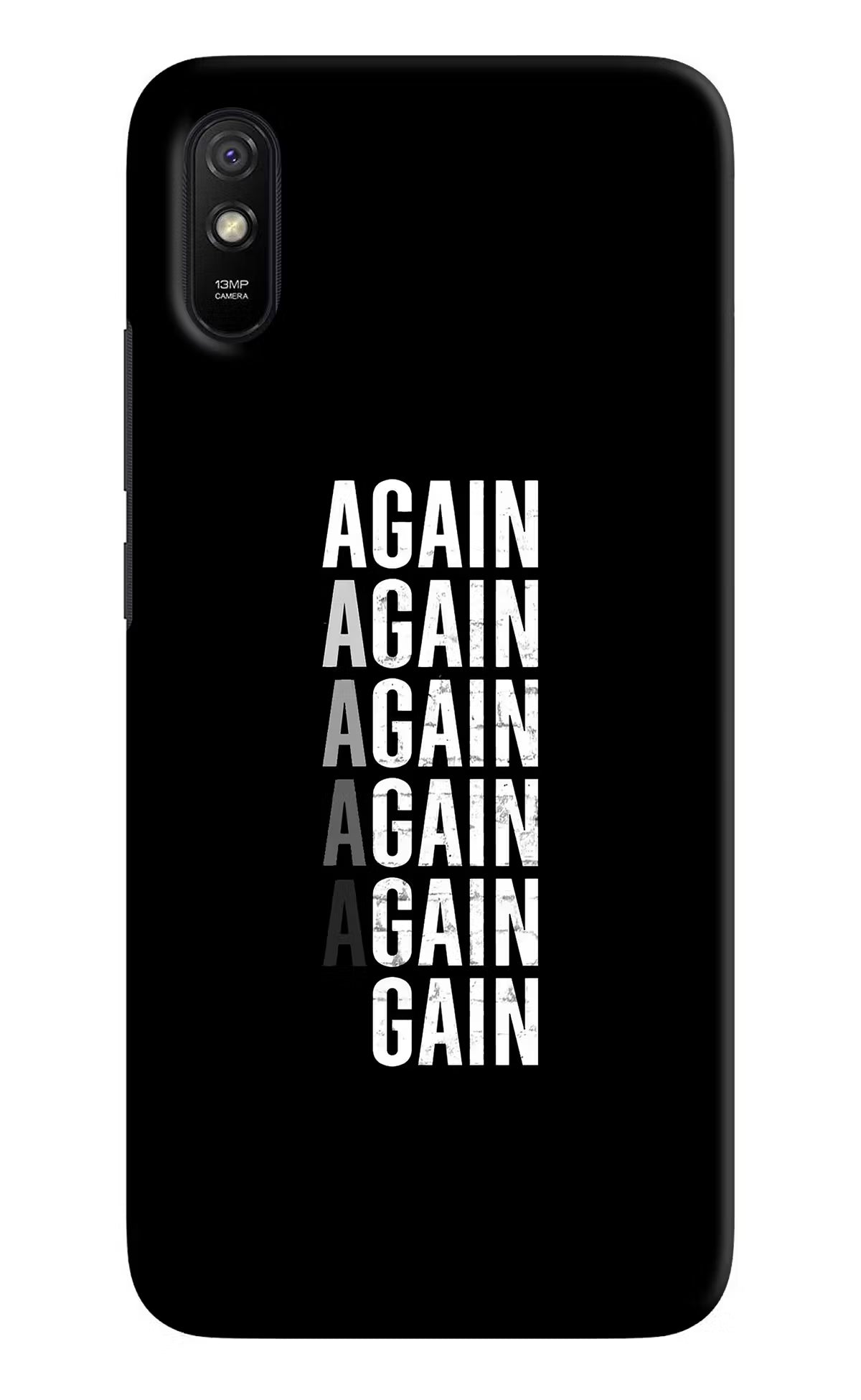 Again Again Gain Redmi 9A/9i Hard Case Back Cover by Casekaro