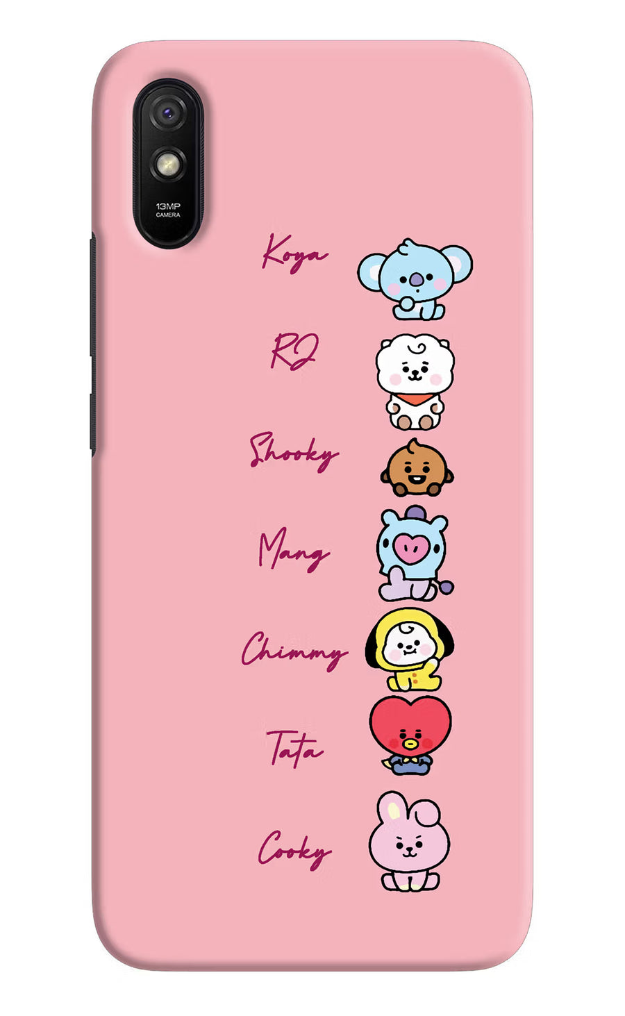BTS names Redmi 9A/9i Back Cover, Hard case