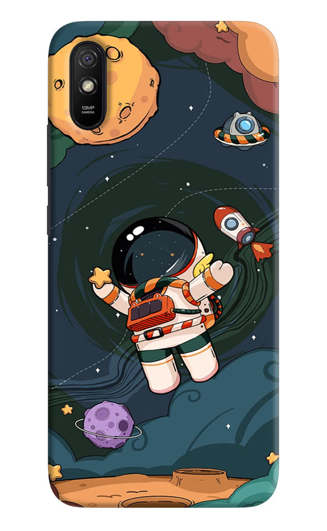 Cartoon Astronaut Redmi 9A/9i Hard Case Back Cover by Casekaro