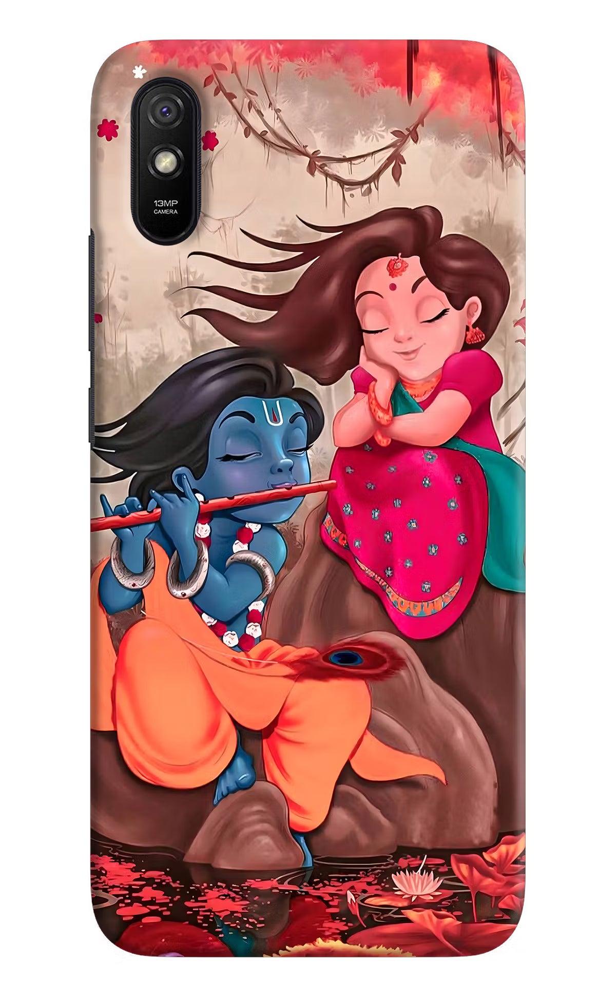 Radhe Krishna Redmi 9A/9i Hard Case Back Cover by Casekaro