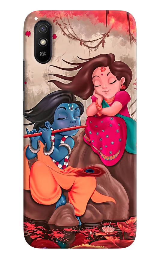 Radhe Krishna Redmi 9A/9i Hard Case Back Cover by Casekaro