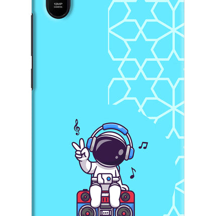 Cute Astronaut Chilling Redmi 9A/9i Hard Case Back Cover by Casekaro