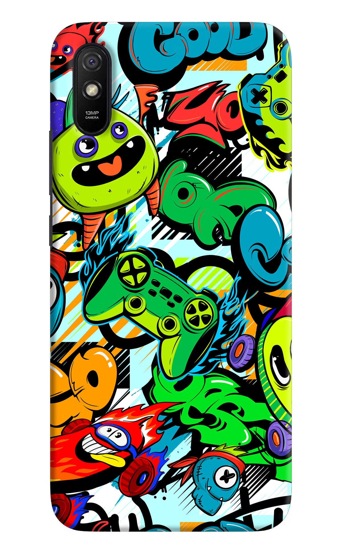 Game Doodle Redmi 9A/9i Hard Case Back Cover by Casekaro