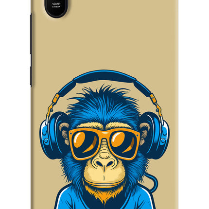 Monkey Headphone Redmi 9A/9i Hard Case Back Cover by Casekaro