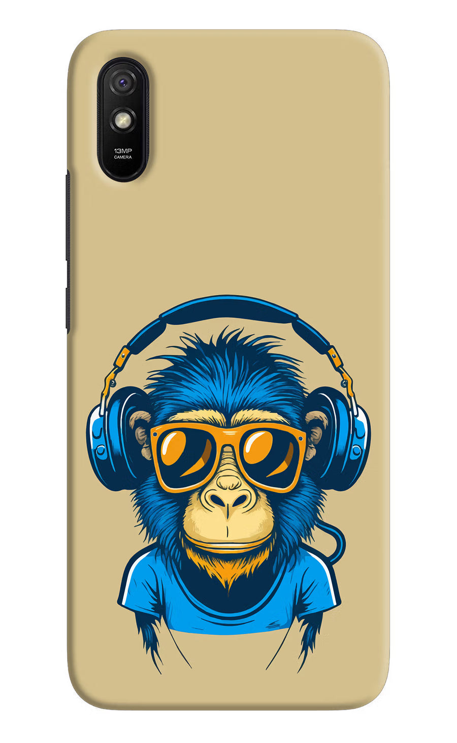Monkey Headphone Redmi 9A/9i Back Cover, Hard case