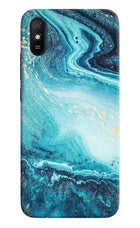 Blue Glitter Marble Redmi 9A/9i Hard Case Back Cover by Casekaro
