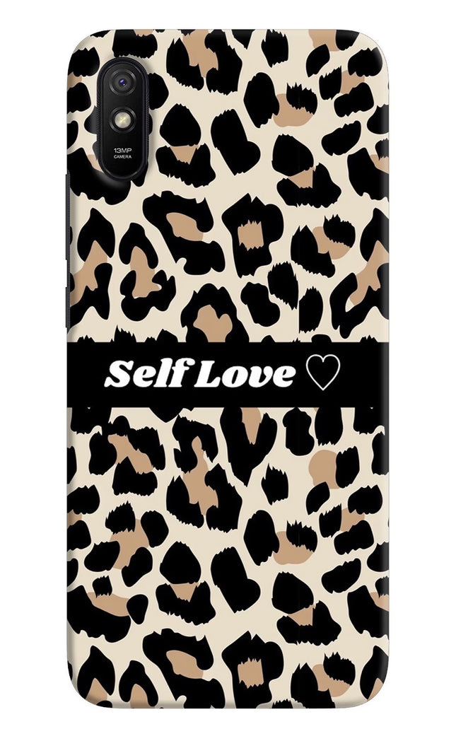 Leopard Print Self Love Redmi 9A/9i Hard Case Back Cover by Casekaro