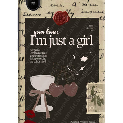 I am just a girl Redmi 9A/9i Hard Case Back Cover by Casekaro