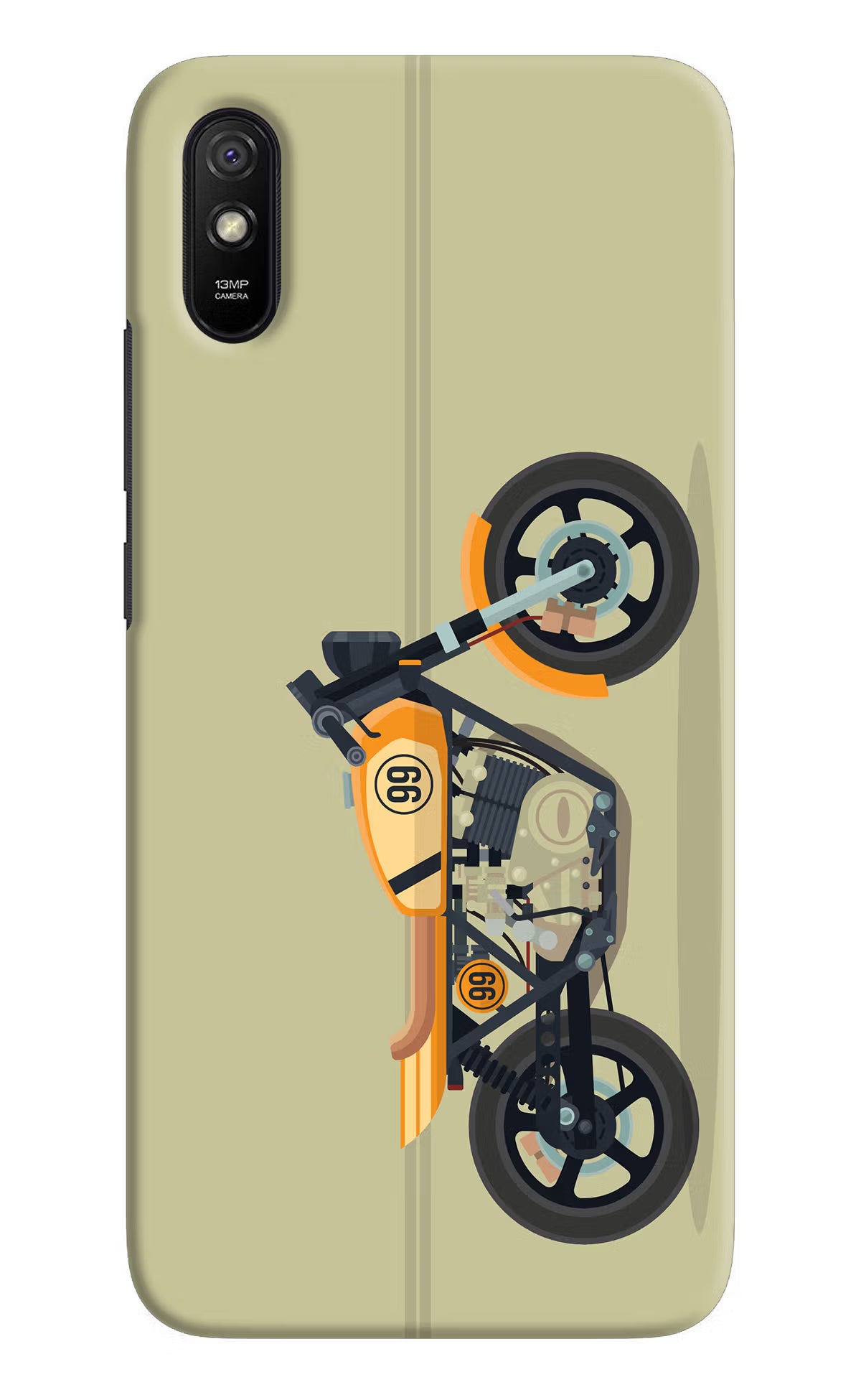 Vertical Speedster Redmi 9A/9i Hard Case Back Cover by Casekaro