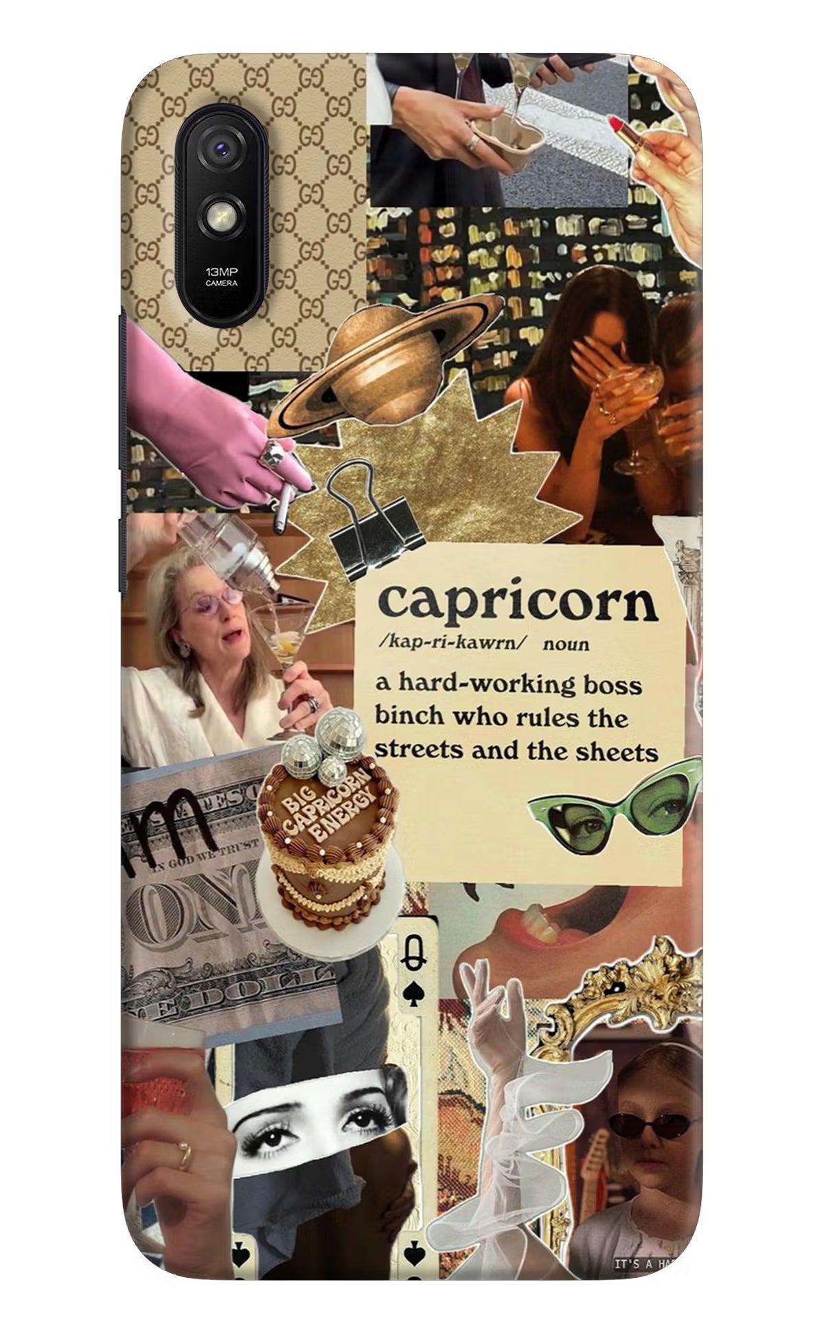 Capricorn Zodiac Redmi 9A/9i Hard Case Back Cover by Casekaro