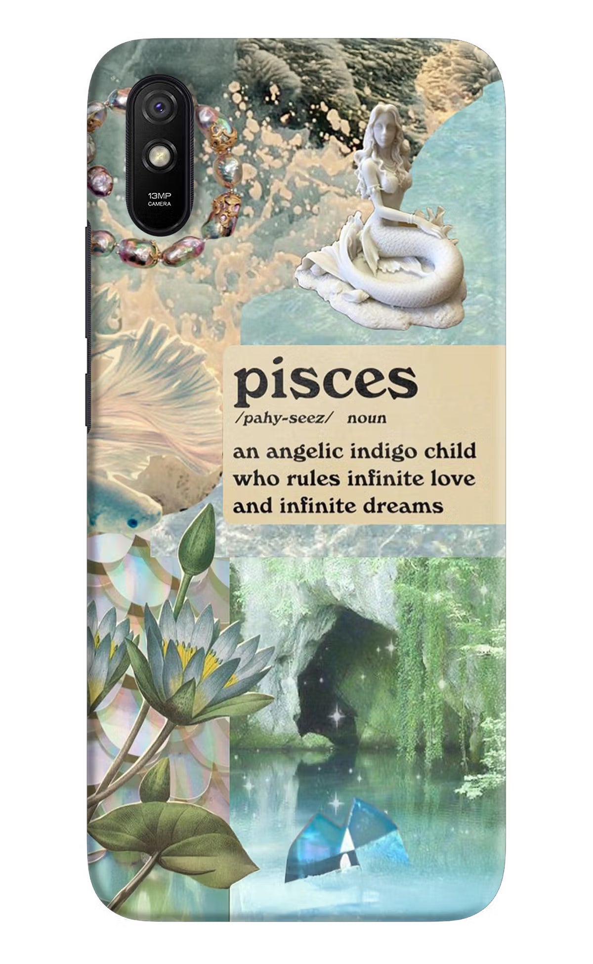 Pisces Zodiac Redmi 9A/9i Hard Case Back Cover by Casekaro