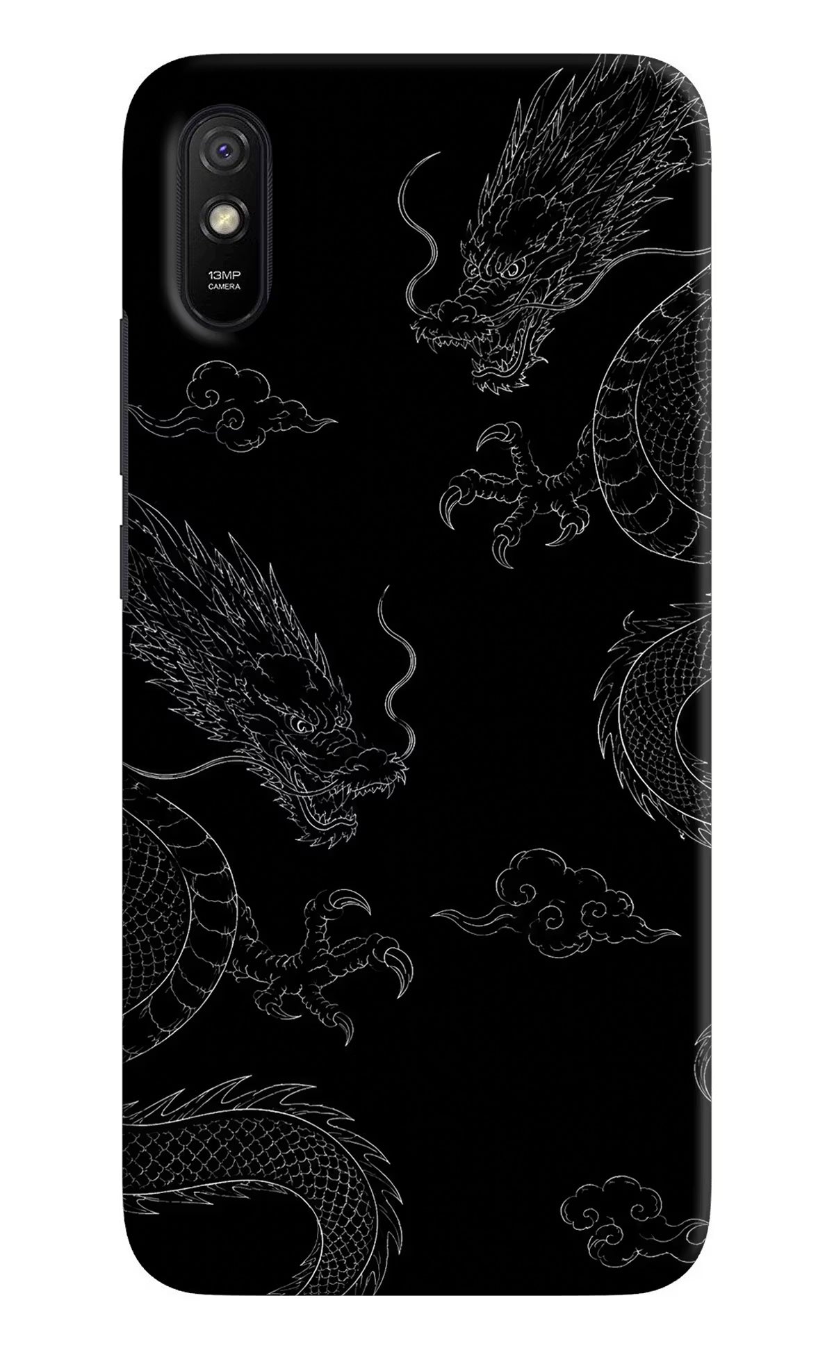 Twin Dragons Redmi 9A/9i Hard Case Back Cover by Casekaro