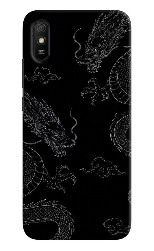Twin Dragons Redmi 9A/9i Hard Case Back Cover by Casekaro