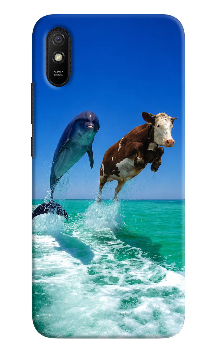 Dolphin vs Cow Redmi 9A/9i Back Cover, Hard case