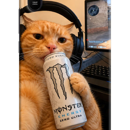 Gamer Cat Energy Redmi 9A/9i Hard Case Back Cover by Casekaro