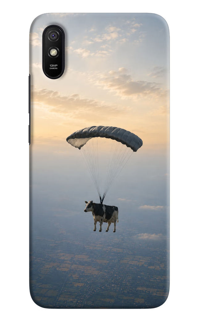 Skydiving Cow Redmi 9A/9i Hard Case Back Cover by Casekaro