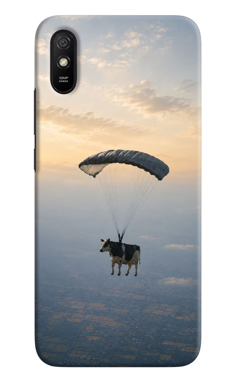 Skydiving Cow Redmi 9A/9i Back Cover, Hard case