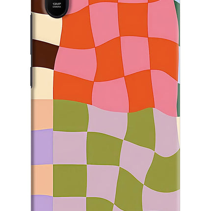 Wavy Grid Redmi 9A/9i Hard Case Back Cover by Casekaro