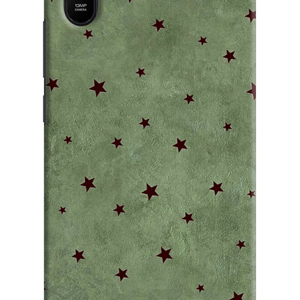Green Stars Redmi 9A/9i Hard Case Back Cover by Casekaro