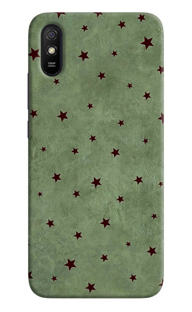 Green Stars Redmi 9A/9i Hard Case Back Cover by Casekaro