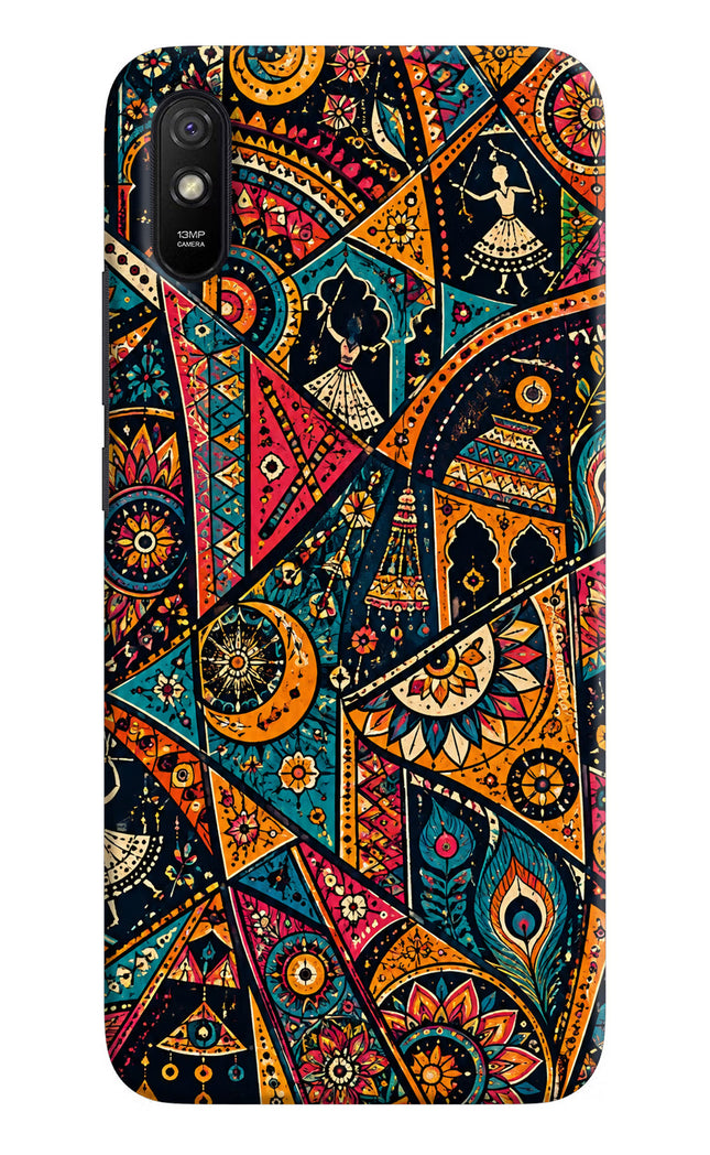 Folk Print Redmi 9A/9i Hard Case Back Cover by Casekaro