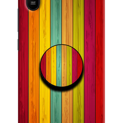 Multicolor Wooden Redmi 9A/9i Pop Case by Casekaro