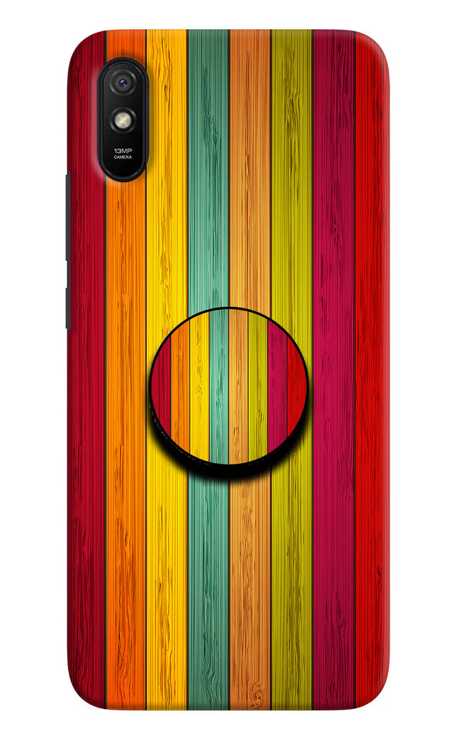 Multicolor Wooden Redmi 9A/9i Pop Case by Casekaro
