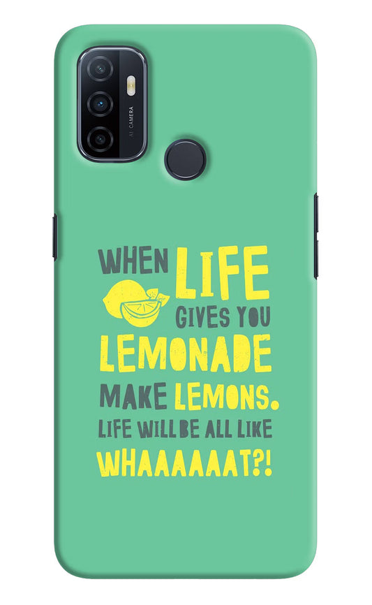 Quote Oppo A53 2020 Hard Case Back Cover by Casekaro