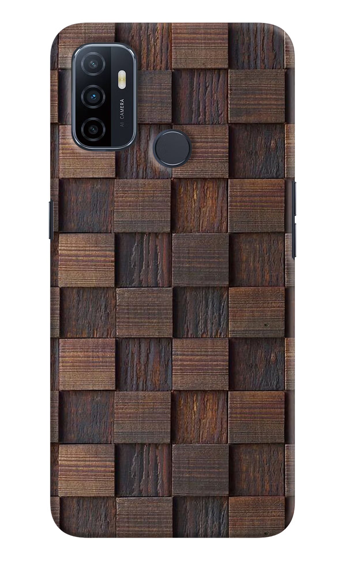 Wooden Cube Design Oppo A53 2020 Hard Case Back Cover by Casekaro