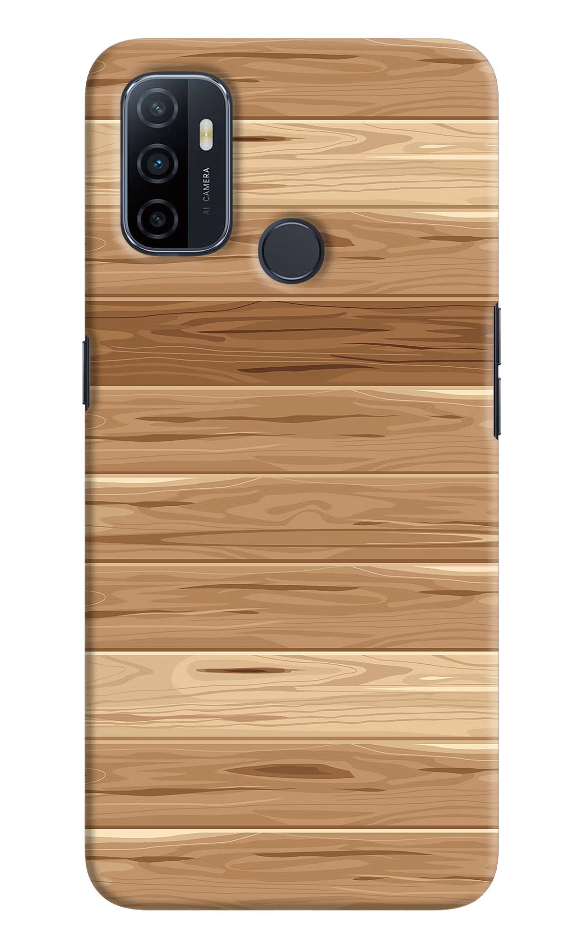 Wooden Vector Oppo A53 2020 Hard Case Back Cover by Casekaro