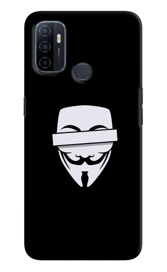 Anonymous Face Oppo A53 2020 Hard Case Back Cover by Casekaro