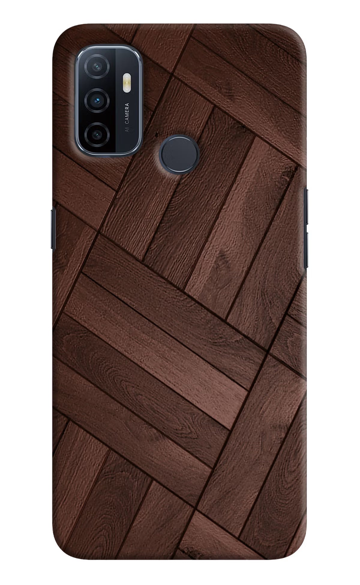 Wooden Texture Design Oppo A53 2020 Hard Case Back Cover by Casekaro