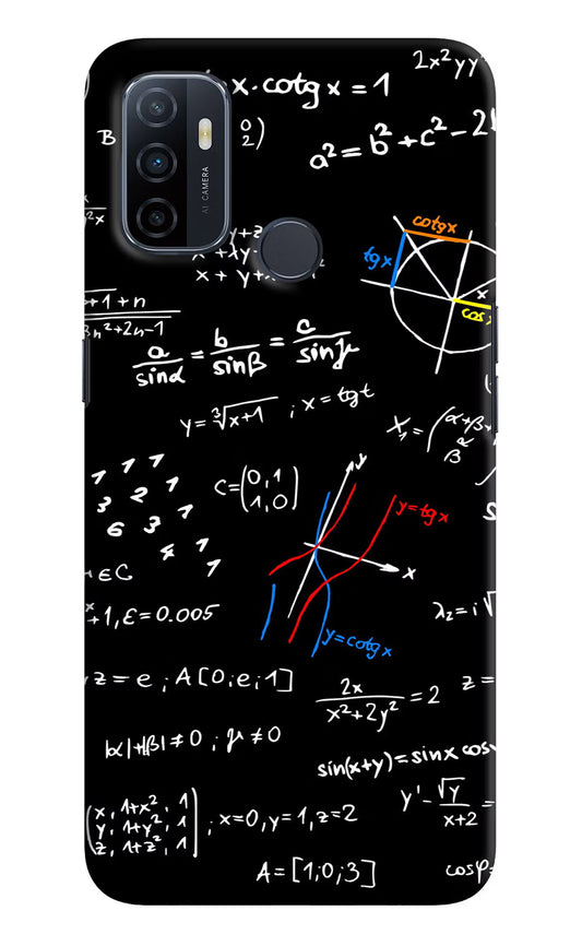 Mathematics Formula Oppo A53 2020 Hard Case Back Cover by Casekaro
