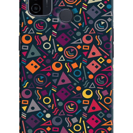 Geometric Abstract Oppo A53 2020 Hard Case Back Cover by Casekaro